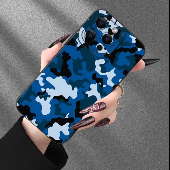 New iPhone 16 Plus protective case cool trendy design hot camo camouflage navy - Picture 3 of 6